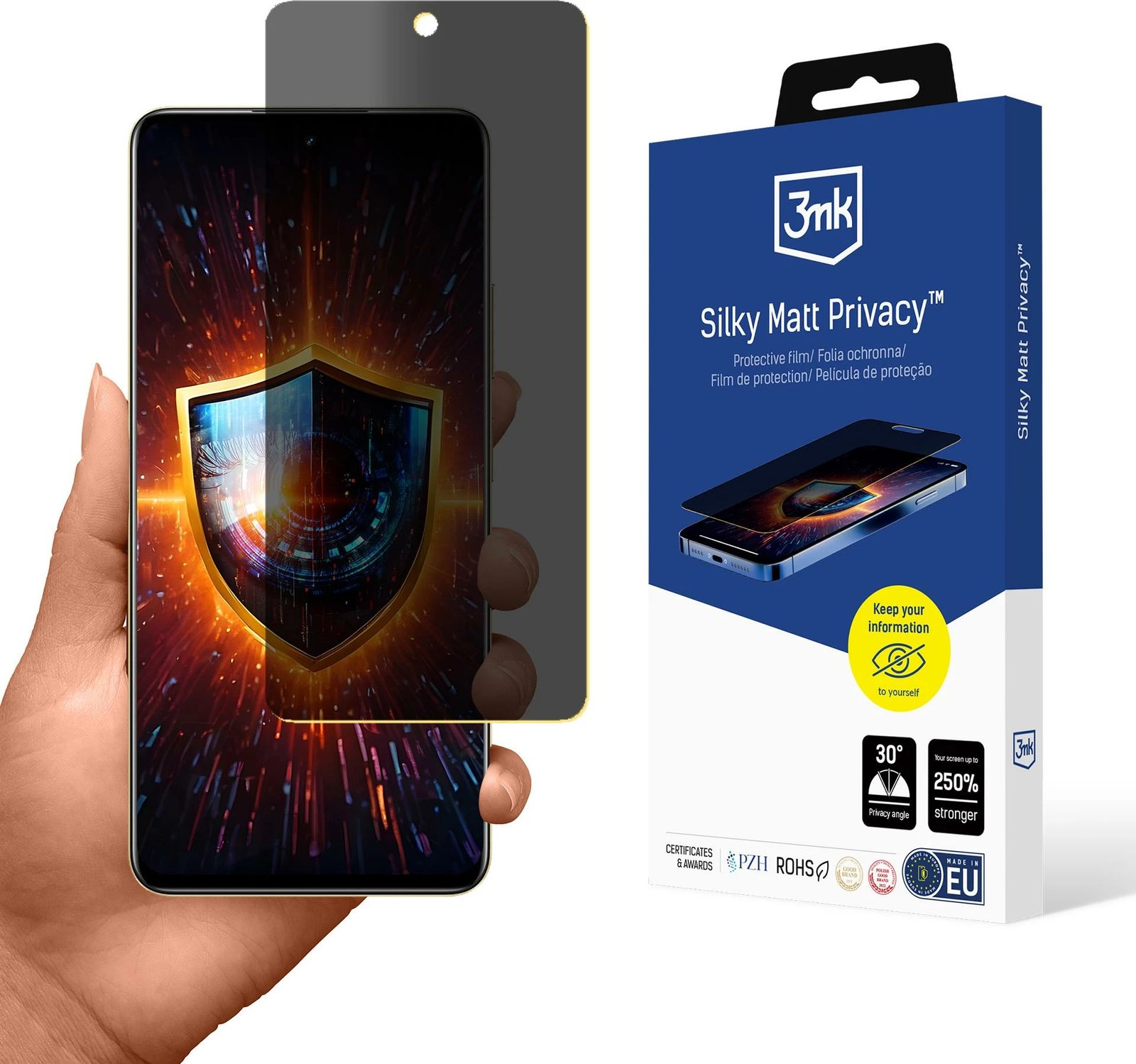 Mbështjellës ekrani 3mk Silky Matt Privacy për Realme 11, mat, privatësi
