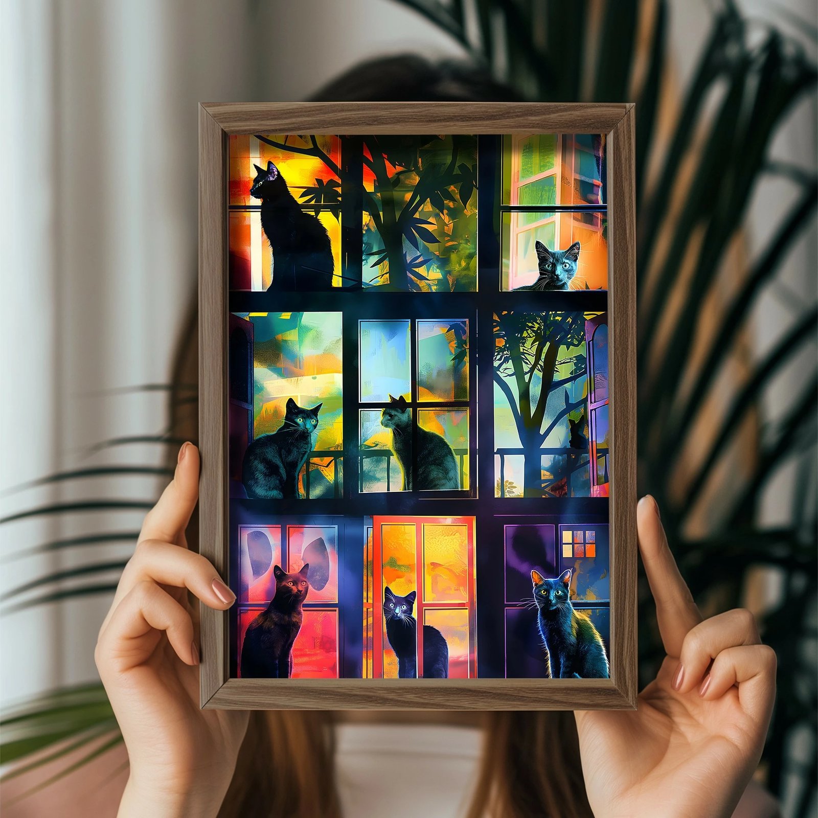 Pikturë dekorative me kornizë MDF, shumëngjyrëshe, GE026-L