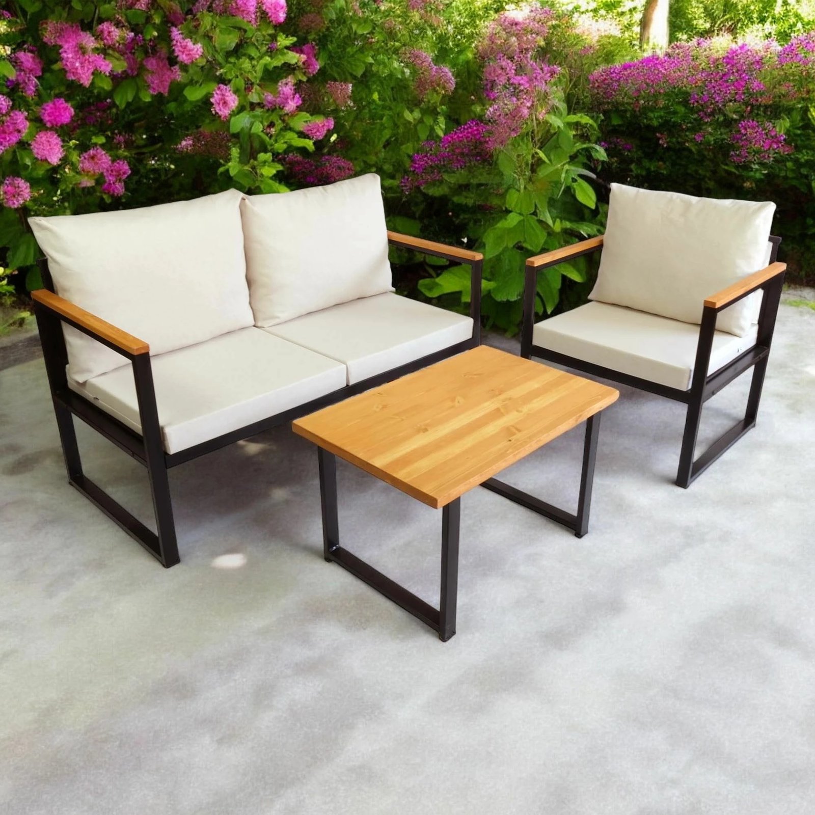 Set lounge për kopsht Skye Decor, CPT5549-130, bezhë