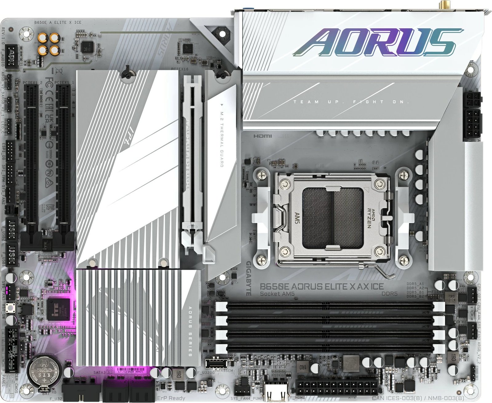 Pllakë amë Gigabyte B650E AORUS ELITE X ICE, Socket AM5, DDR5, e bardhë
