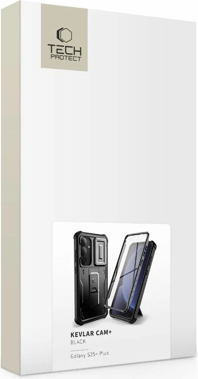 Mbështjellës Tech-Protect Kevlar Cam+ për Samsung Galaxy S25+, i zi