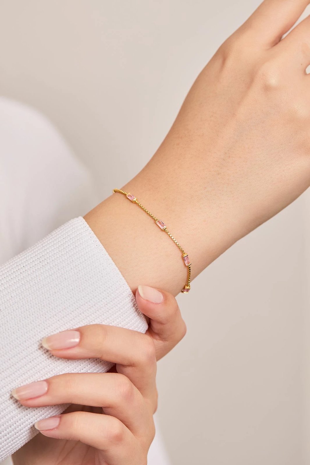 Byzylyk argjendi, ngjyrë rozë, Jumeon, TFNY65216Pembe