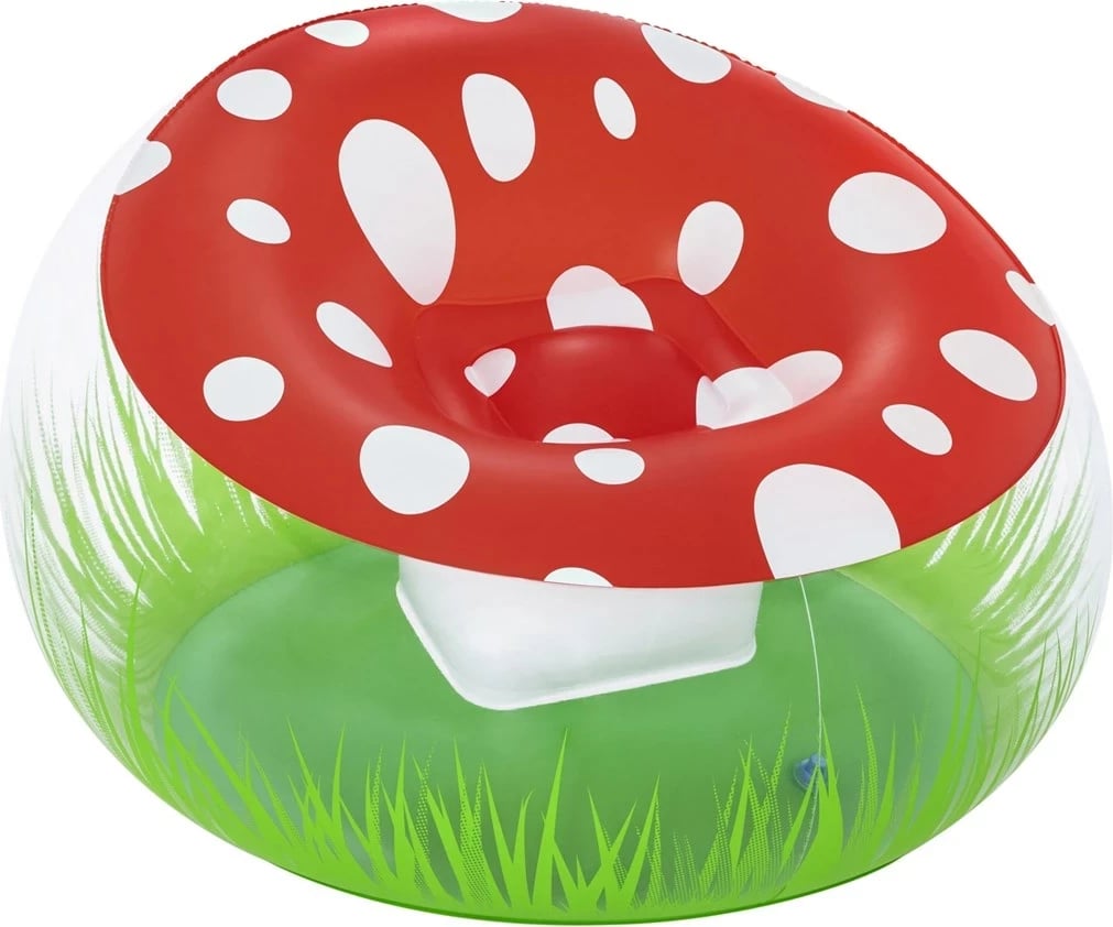 Karrige fryrëse për fëmijë Bestway Mighty Mushroom, PVC, e bardhë/transparente