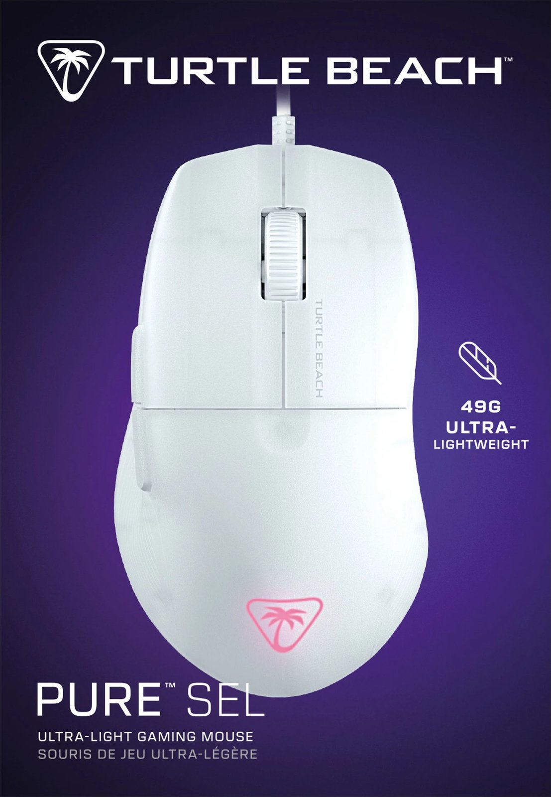 Maus gaming Turtle Beach Pure SEL, 8000 DPI, RGB, i bardhë