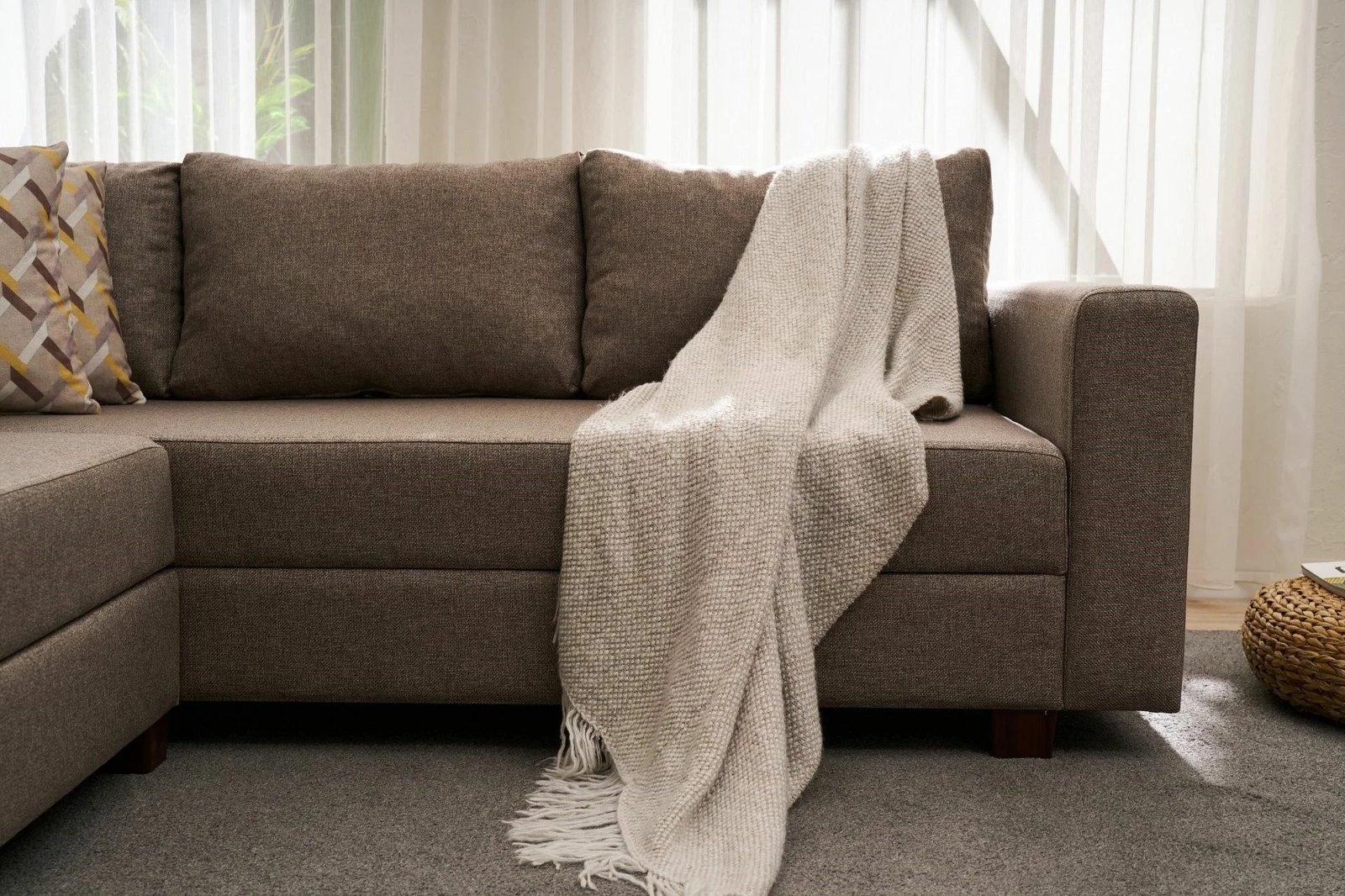 Kënd-sofë krevate Atelier del Sofa, Aly Arzilla, kënd i majtë, ngjyrë kafe