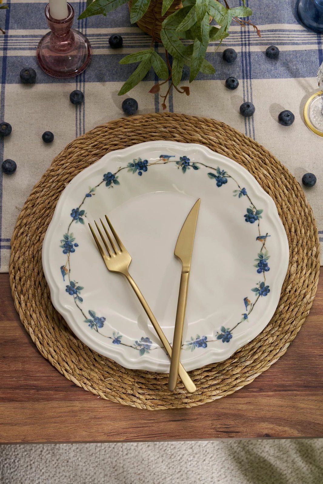 Set enësh për drekë (24 copë), Hermia Concept, Blueberry