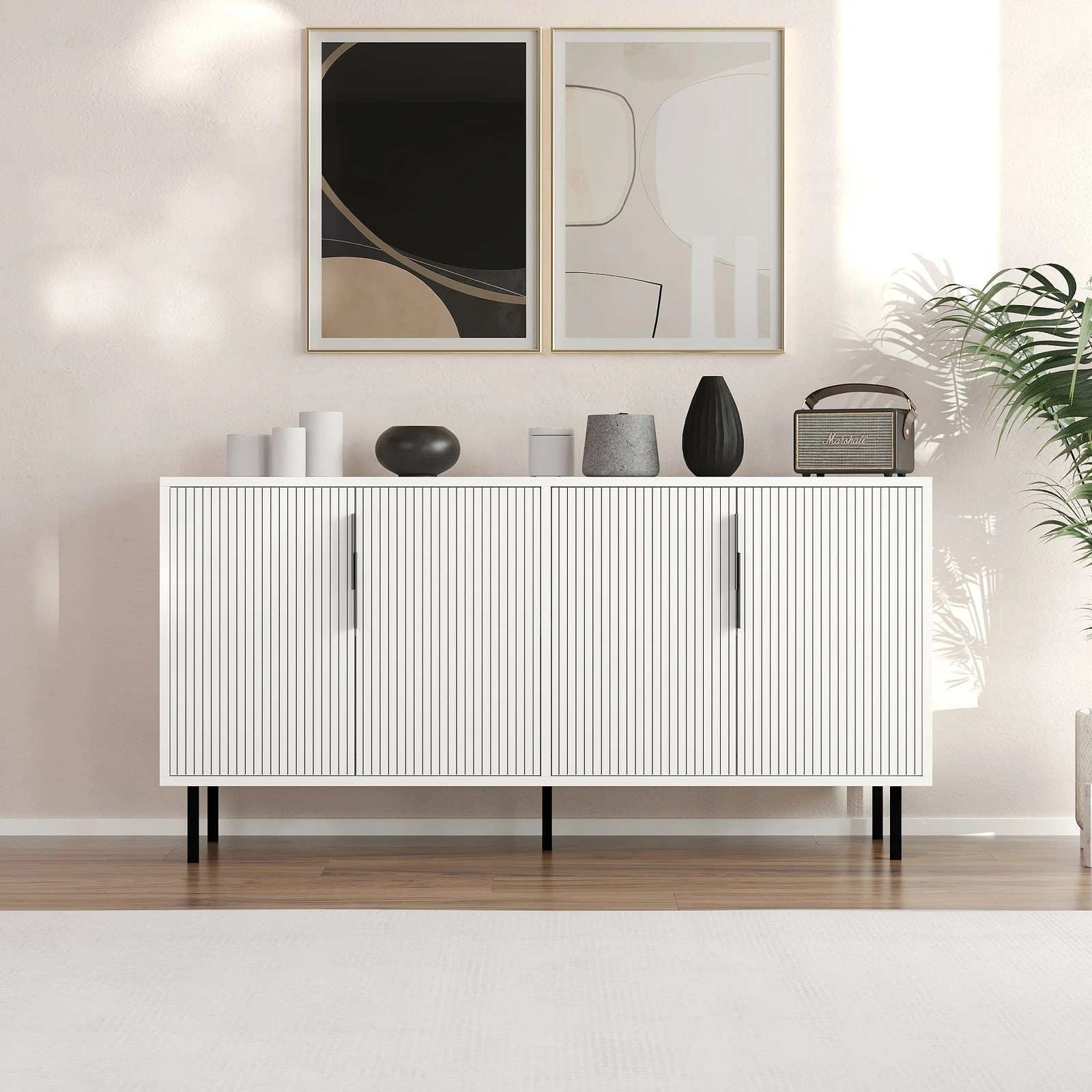 Konsolë Skye Decor, ngjyrë e bardhë, Clara