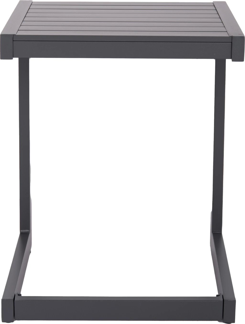 Tavolinë anësore për shezlong, alumin, ngjyrë gri e errët, BELLING FH6274.03, 42x43x53cm