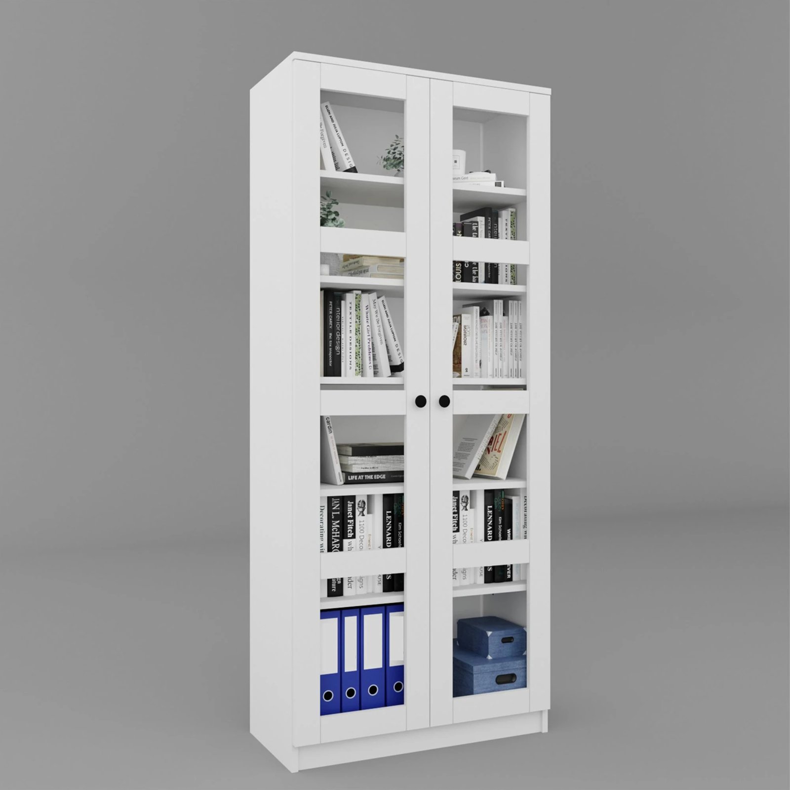 Dollap multifunksional, ngjyrë e bardhë, Skye Decor, Lucas Glass 1600-68