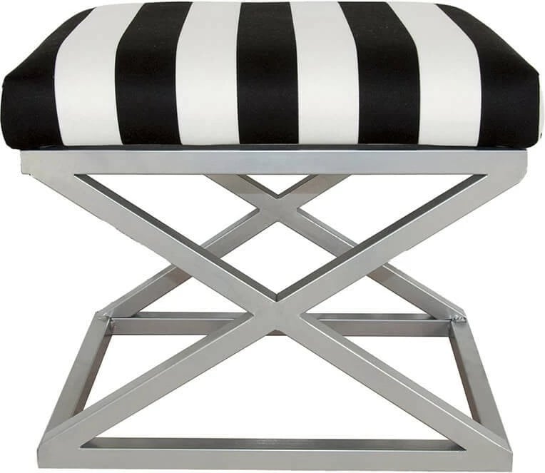 Puf Atelier del Sofa, ngjyrë argjendi, e bardhë, e zezë