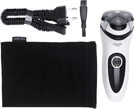 Makinë rroje, Adler, AD 2910 W, 3 koka lëvizëse, karikueshme deri 60 min, trimer, e bardhë/zezë