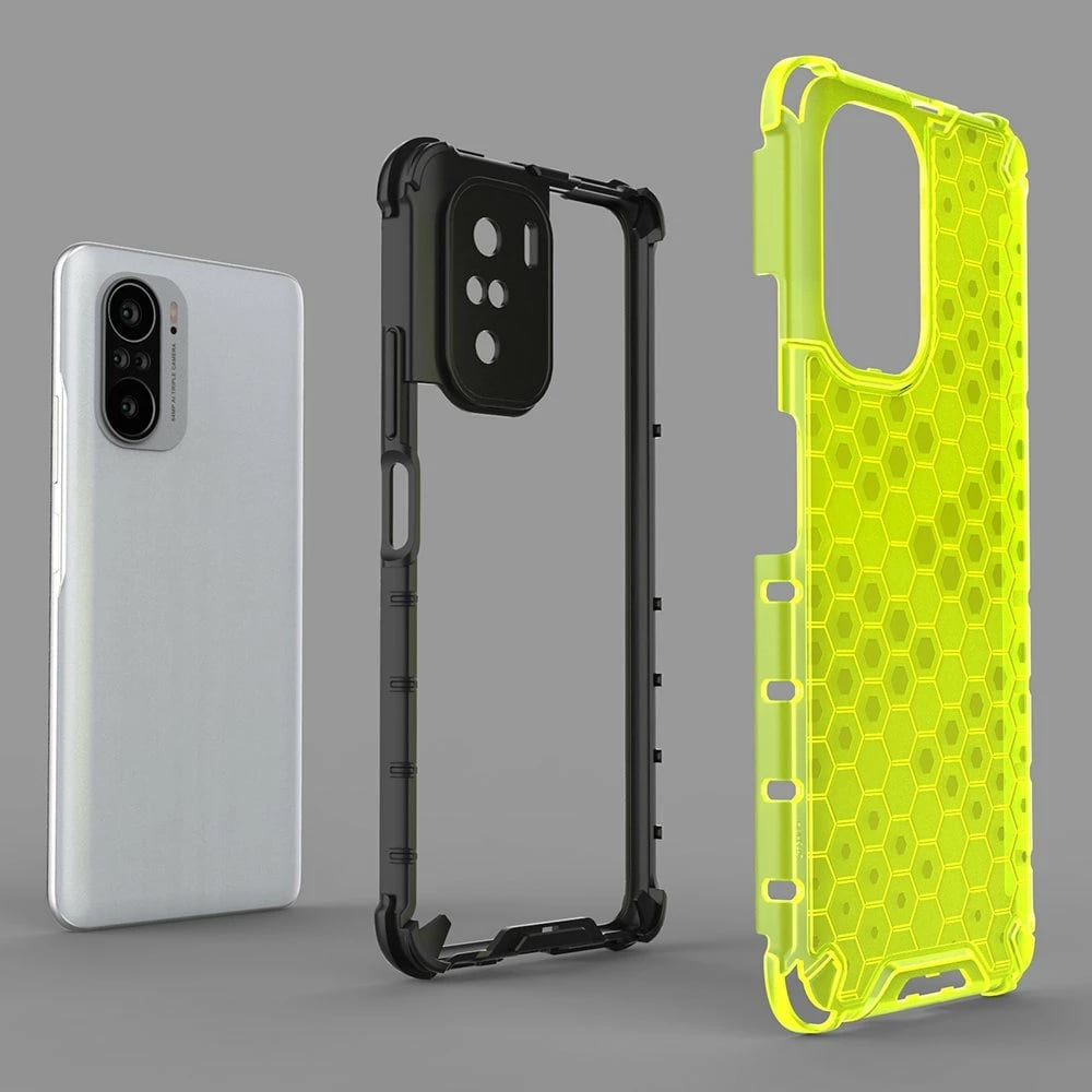 Mbështjellës Hurtel Honeycomb për Xiaomi Redmi K40 Pro+, K40 Pro, K40, Poco F3, Kuq