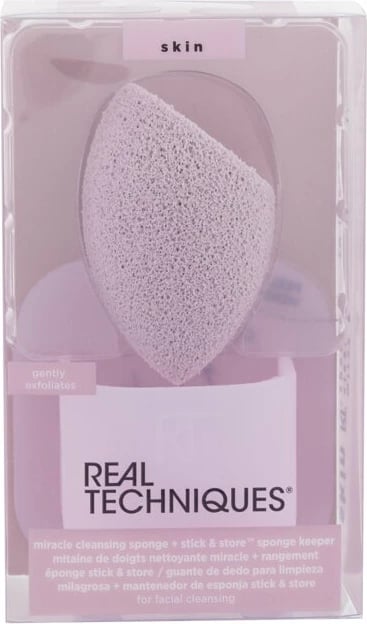 Aplikator për grim Real Techniques Miracle Cleansing për femra vjollcë 1 copë