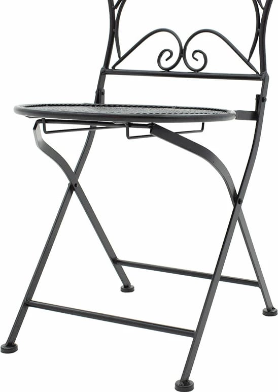 Tavolinë me karrige 3 copë Walen metal i zi