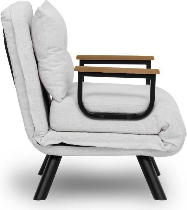 Krevat-karrige një vendës, Atelier del Sofa, Sando Single, teddy e bardhë