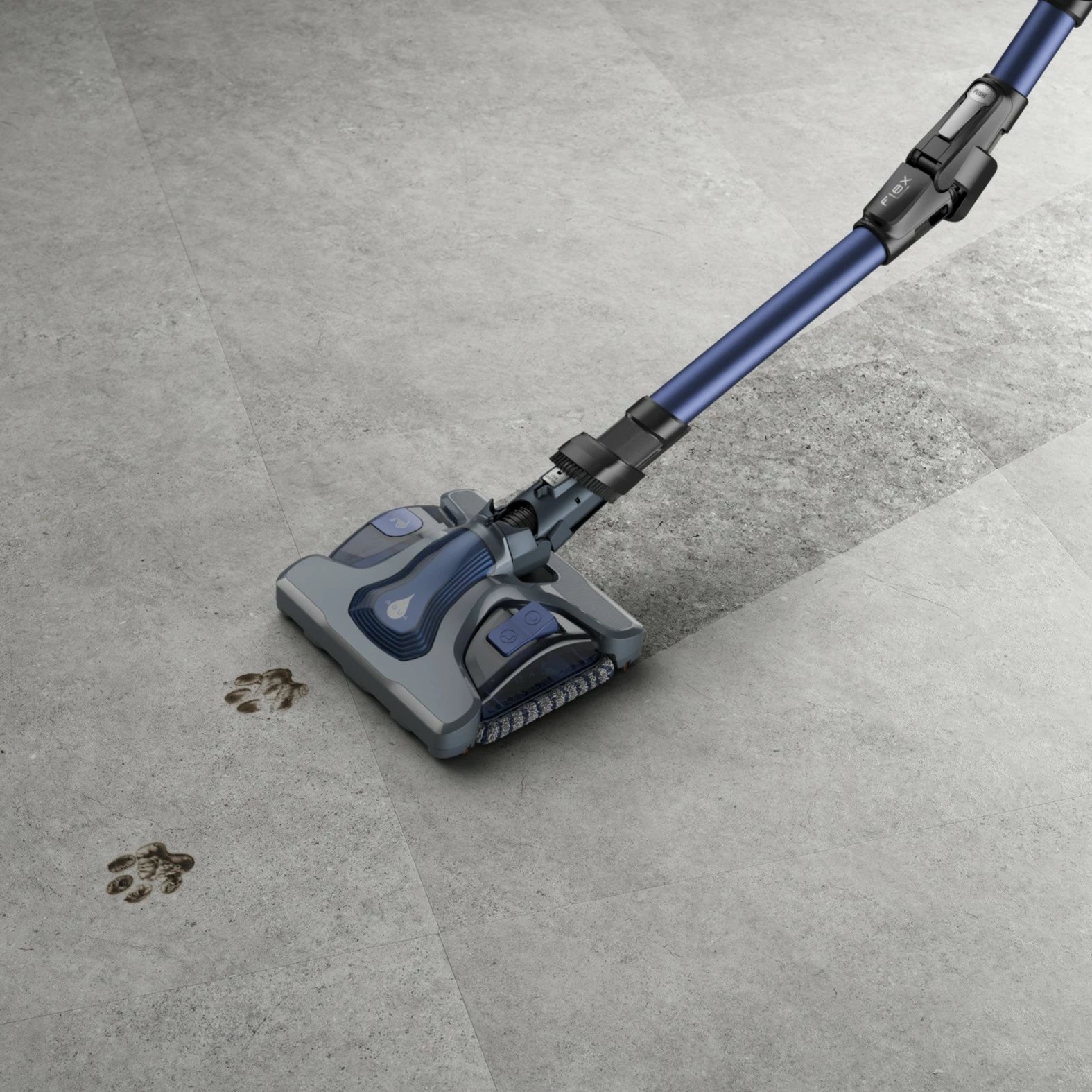 Fshesë me korrent pa kabllo Rowenta X-Force Flex 12.60 Aqua RH98C0WO, blu/zezë Fshesë me korrent pa kabllo Rowenta X-Force Flex 12.60 Aqua RH98C0WO, blu/zezë