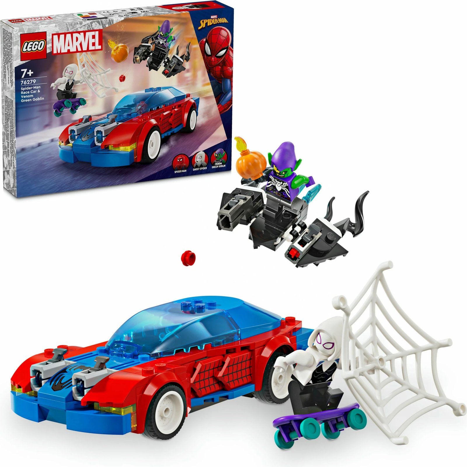 Set ndërtimi LEGO Marvel 76279 Spider-Man Race Car & Venom Green Goblin, shumëngjyrësh Set ndërtimi LEGO Marvel 76279 Spider-Man Race Car & Venom Green Goblin, shumëngjyrësh