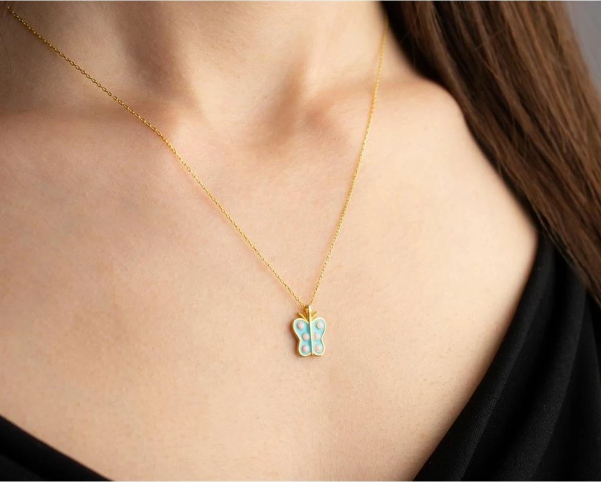 Varëse argjendi me flutur, ngjyrë ari, Jumeon, MNMLKLBK001