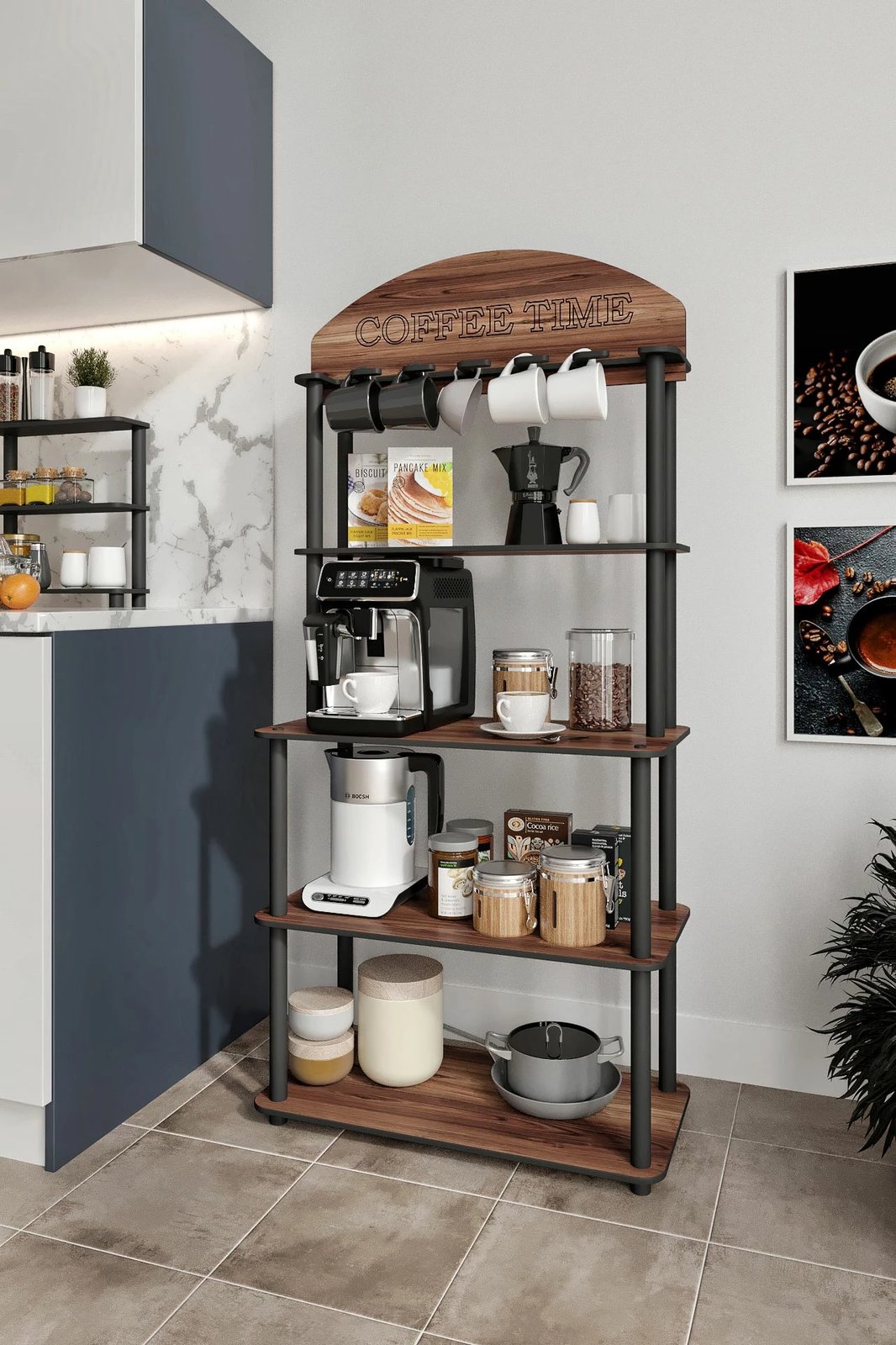 Stendë kafeje Skye Decor, ngjyrë arre, Time