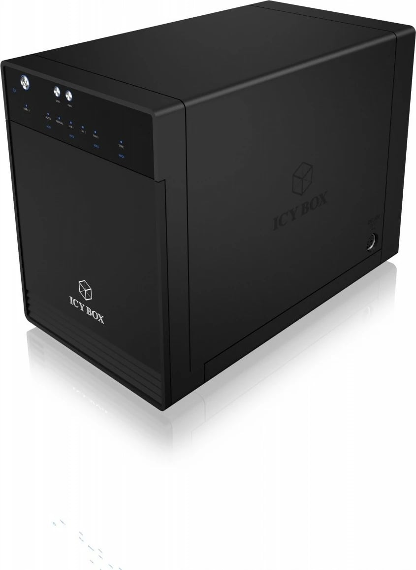 Kasë e jashtme IcyBox IB-3740-C31, 4x 2.5"/3.5", USB 3.1 Type-C, e zezë