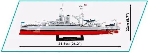 Set blloqesh Cobi Klocki Pennsylvania-Class Battleship Executive Edition, 2088 pjesë, 2-në-1
