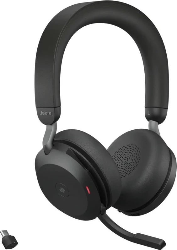 Kufje Jabra Evolve2 75, Stereo, Bluetooth, USB-C, për Microsoft Teams, e zezë