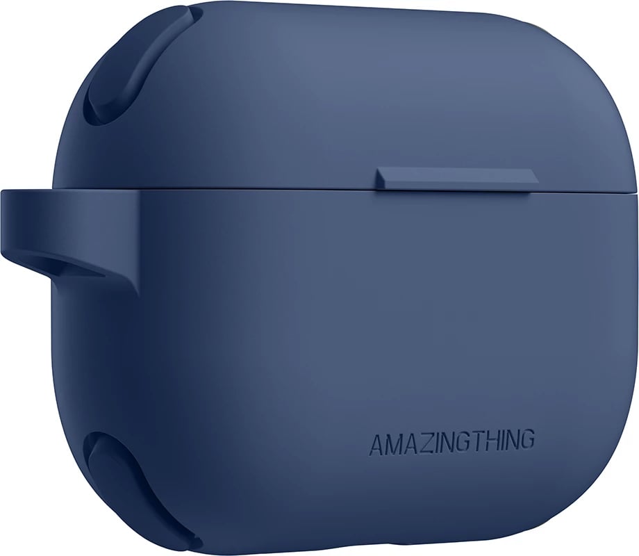 Mbështjellës AmazingThing Omni Case për AirPods Pro 2, silikon, kaltër e errët