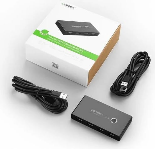 Hub USB UGREEN 30767, 6 porta USB 2.0, 1.5m, Zi