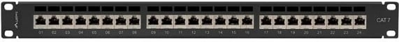 Patchpanel Lanberg PPS7-1024-B, 24 porta, 1U, CAT 7, e zezë