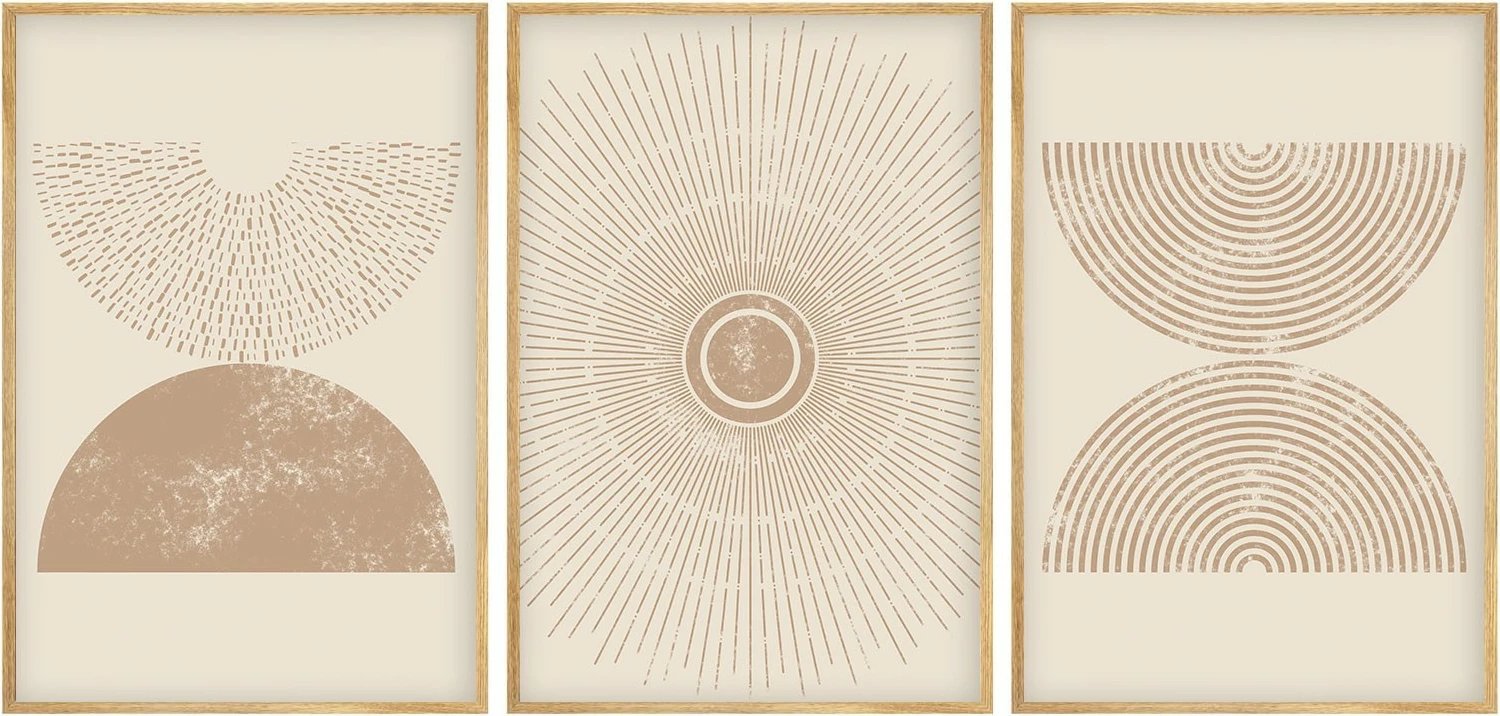 Pikturë dekorative me kornizë MDF (3 copë), Wallity, Huhu258, 50x70cm