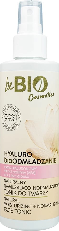 Tonik për fytyrë për femra BeBio Ewa Chodakowska Hyaluro BioRejuvenation Natural Moisturizing and Normalizing, 200ml