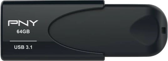 Pendrive PNY Attaché 4, 64GB, USB 3.1, e zezë