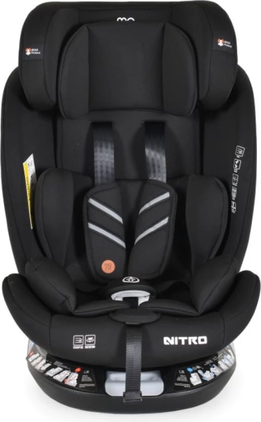 Ulëse veture Cangaroo Nitro 360* me isofix, e zezë 0-36 kg