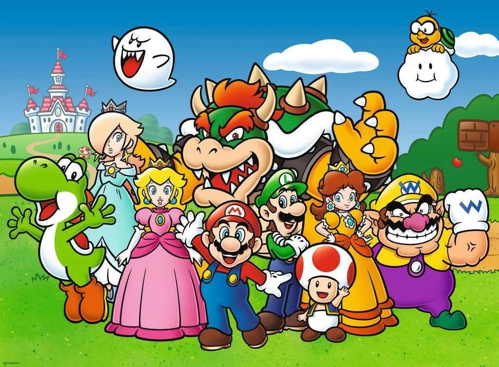 Puzzle Super Mario Ravensburger 100 pjesë XXL për fëmijë