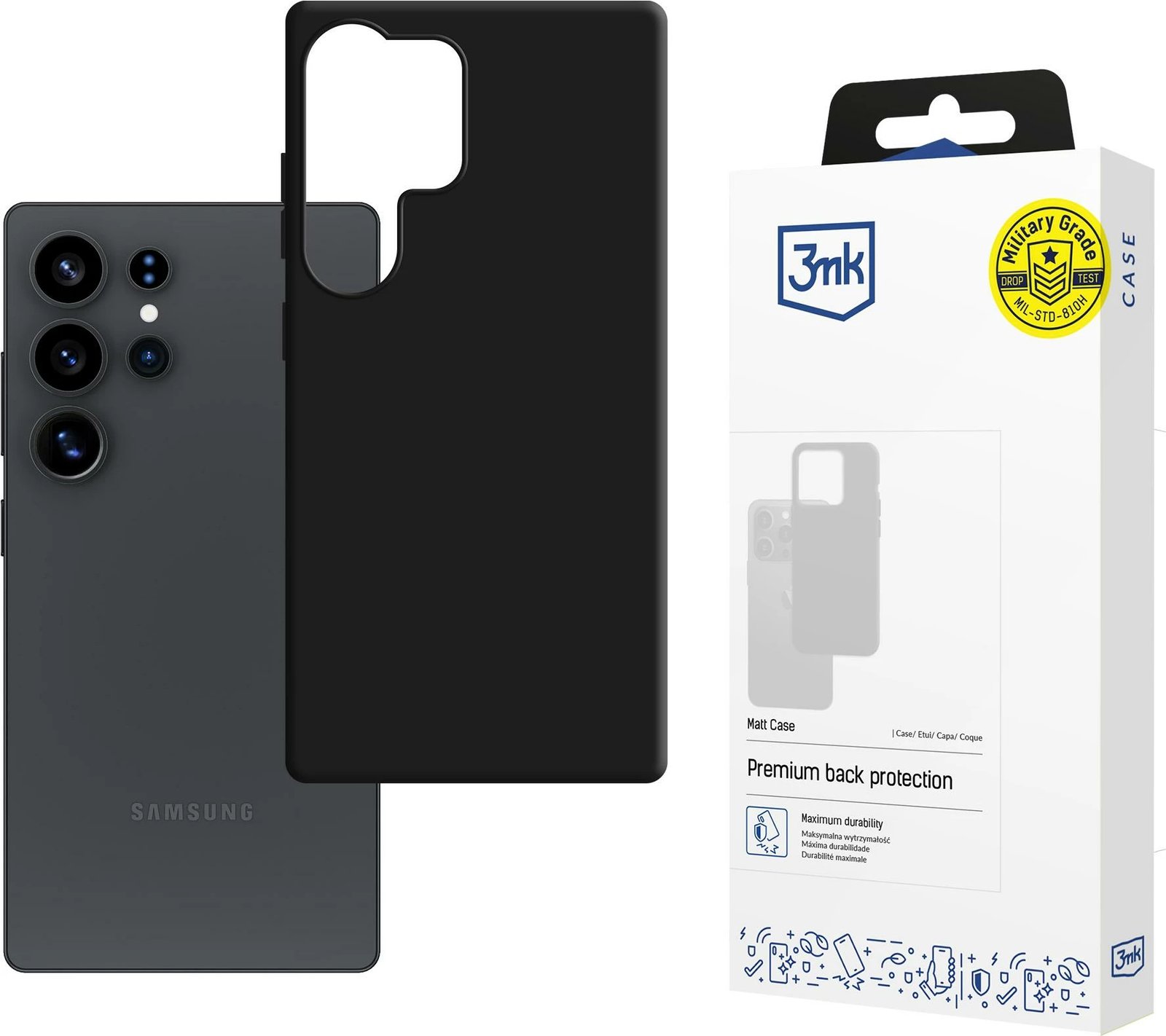 Mbështjellës 3mk Matt Case për Samsung Galaxy S25 Ultra, i zi