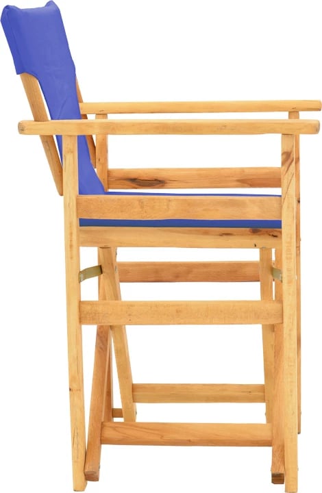 Karrige regjisori, dru ahu, ngjyrë natyrale, pëlhurë blu