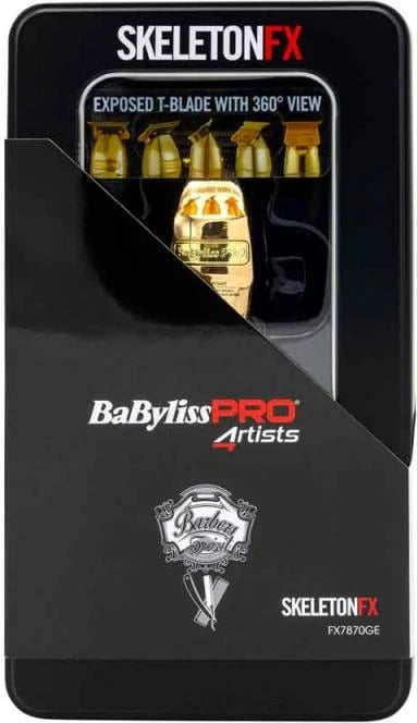 Makinë rroje BaByliss PRO SkeletonFX 4Artists FX7870GE, T-blade i ekspozuar 360°, ari