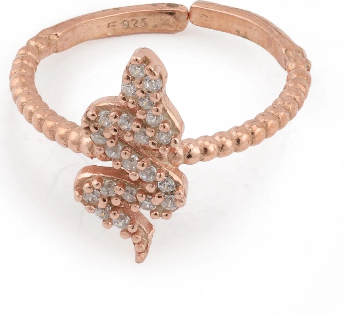 Unazë argjendi, ngjyrë rozë e artë, Jumeon 10748ROS