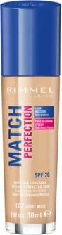 Fondatinë Rimmel London Match Perfection 102 Light Nude 30ml