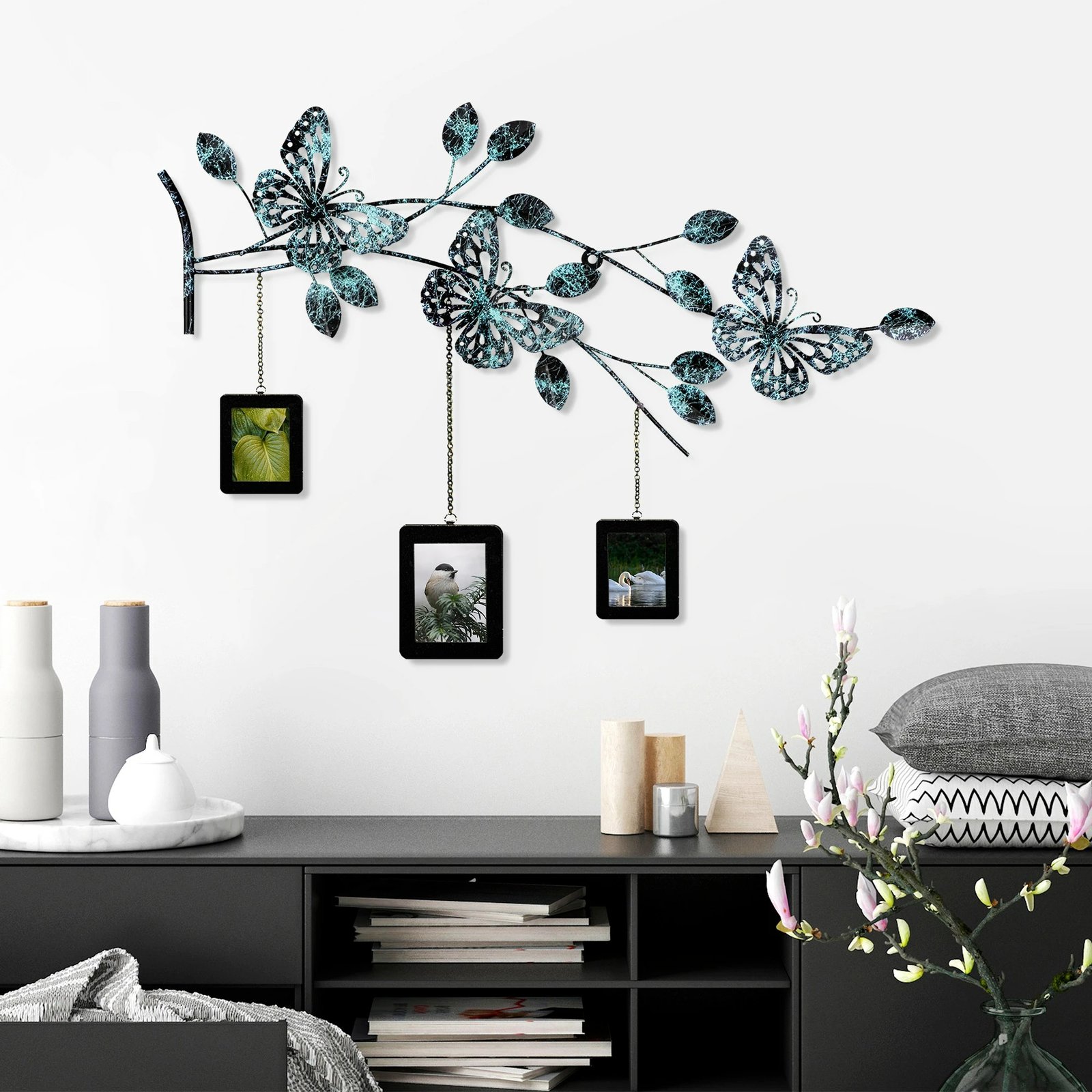 Aksesor dekorativ metalik për mur Wallity, Dalvere 3, shumëngjyrësh, 93x65x4cm