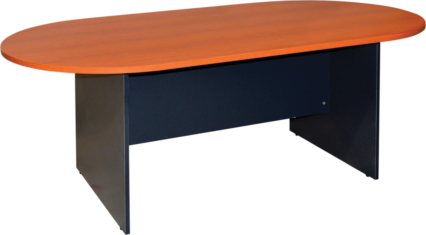 Tavolinë ovale për konferenca SIENNA FH2134.03 melaminë në antracit-majë qershie 240x120x75Hcm