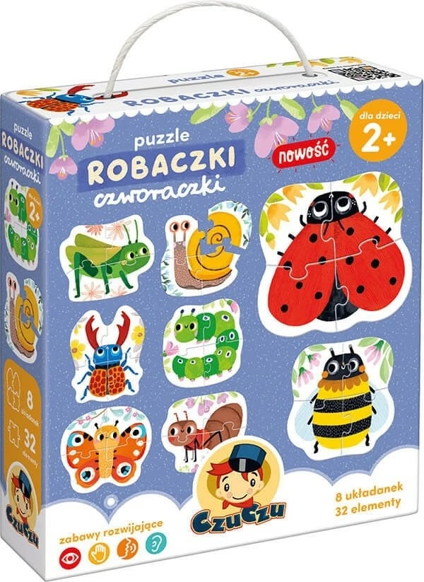 Puzzle për fëmijë CzuCzu Bugs Quadruplets, 32 pjesë, shumëngjyrëshe, set