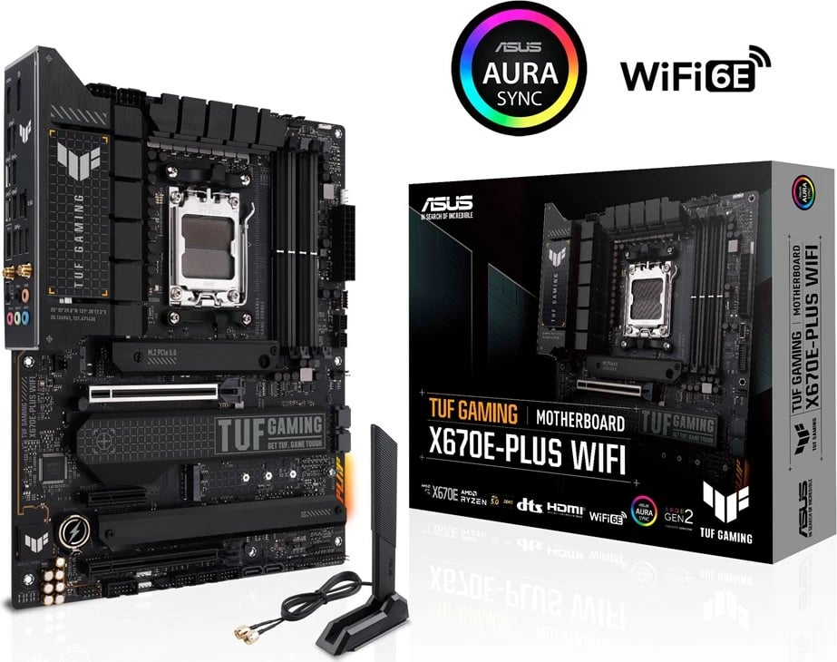 Pllakë amë Asus Tuf Gaming X670E-Plus WiFi, 128GB