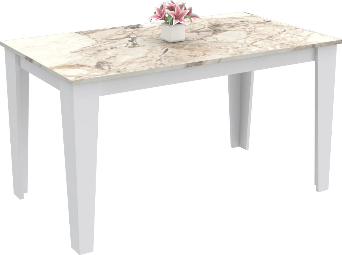 Tavolinë kuzhine BORIS FH18220.01 melaminë ngjyrë mermeri të bardhë