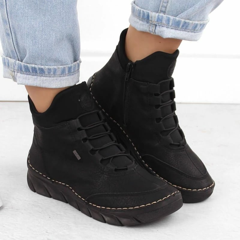 Çizme të izoluara për femra Rieker 55069-00, të zeza