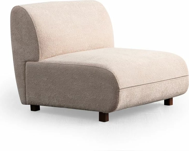 Kënd-sofë Pavia, ngjyrë krem dhe kafe, Atelier del Sofa