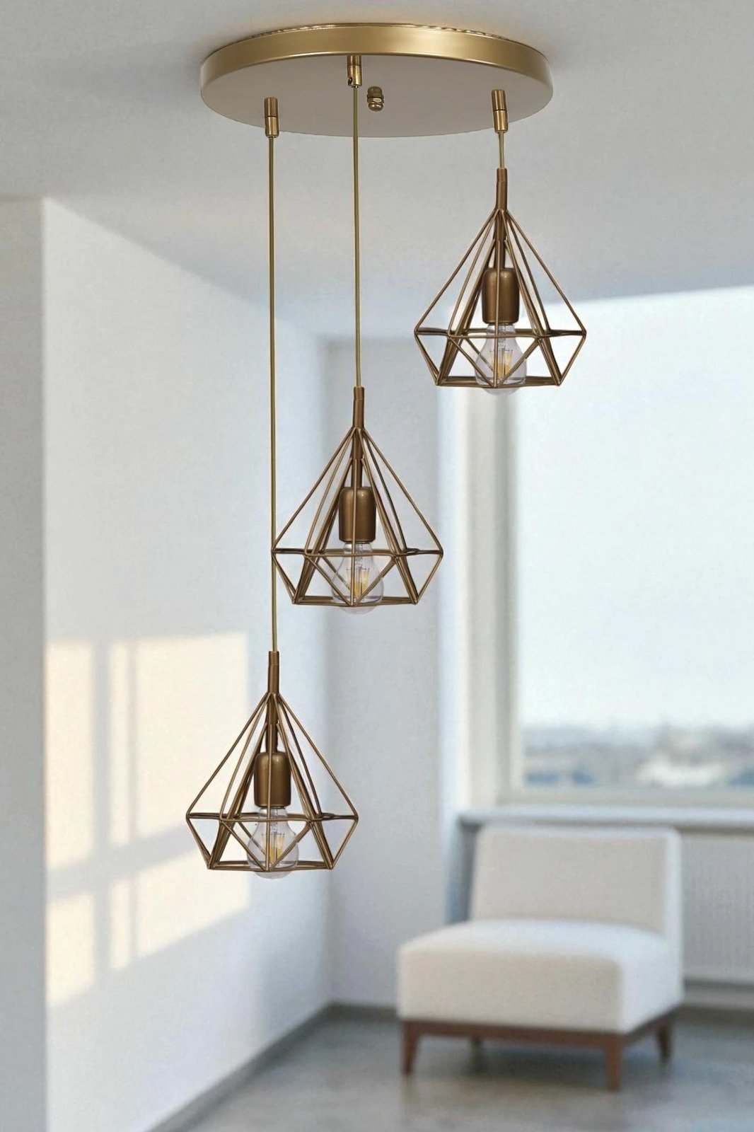 Llambë tavani Opviq, ngjyrë ari, 9047-3