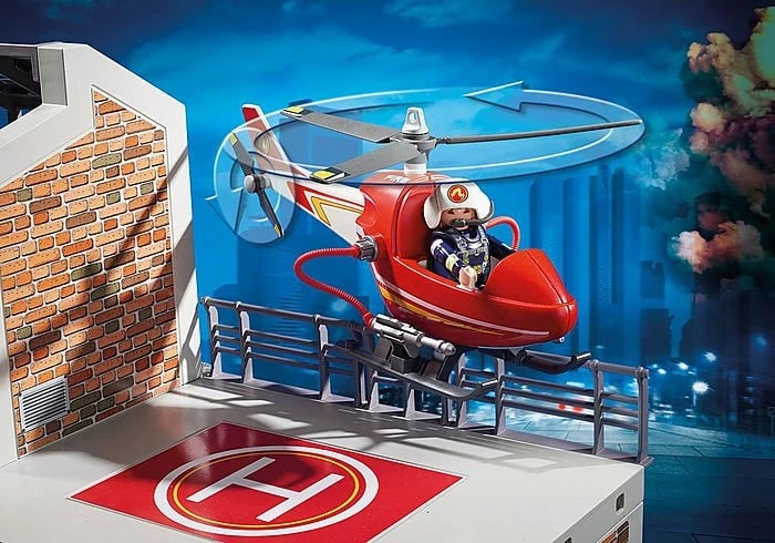 Set lodrash Playmobil City Action 9462, stacion i madh zjarri