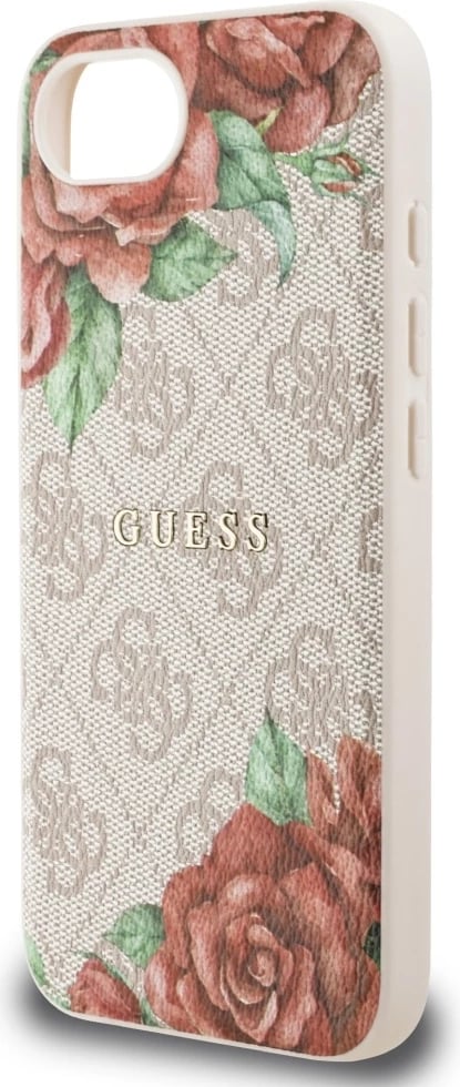 Mbështjellës Guess 4G Flowers Print MagSafe për iPhone 16e, Rozë Mbështjellës Guess 4G Flowers Print MagSafe për iPhone 16e, Rozë