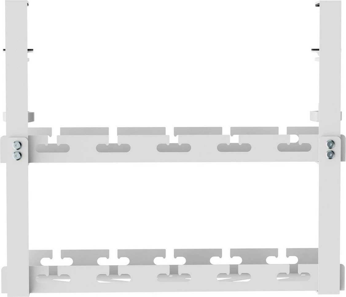 Organizues kabllosh nën tavolinë, Maclean MC-104W, 2 nivele, 40 cm, kapje me klema, ngarkesë 5 kg, i bardhë Organizues kabllosh nën tavolinë, Maclean MC-104W, 2 nivele, 40 cm, kapje me klema, ngarkesë 5 kg, i bardhë